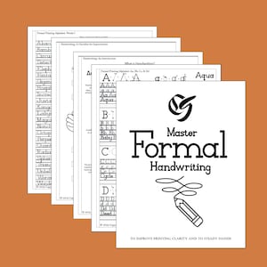 Master Formal Handwriting Practice Sheets: Improve Clarity, and Hand Steadiness