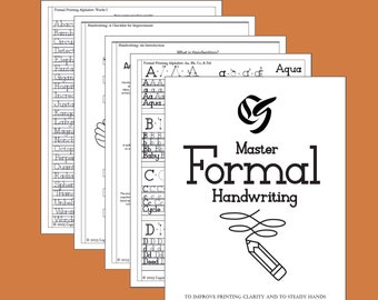 Master Formal Handwriting Practice Sheets: Improve Clarity, and Hand Steadiness