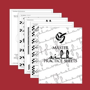 Hojas de práctica de caligrafía Master Silk: letra gótica/borde ancho