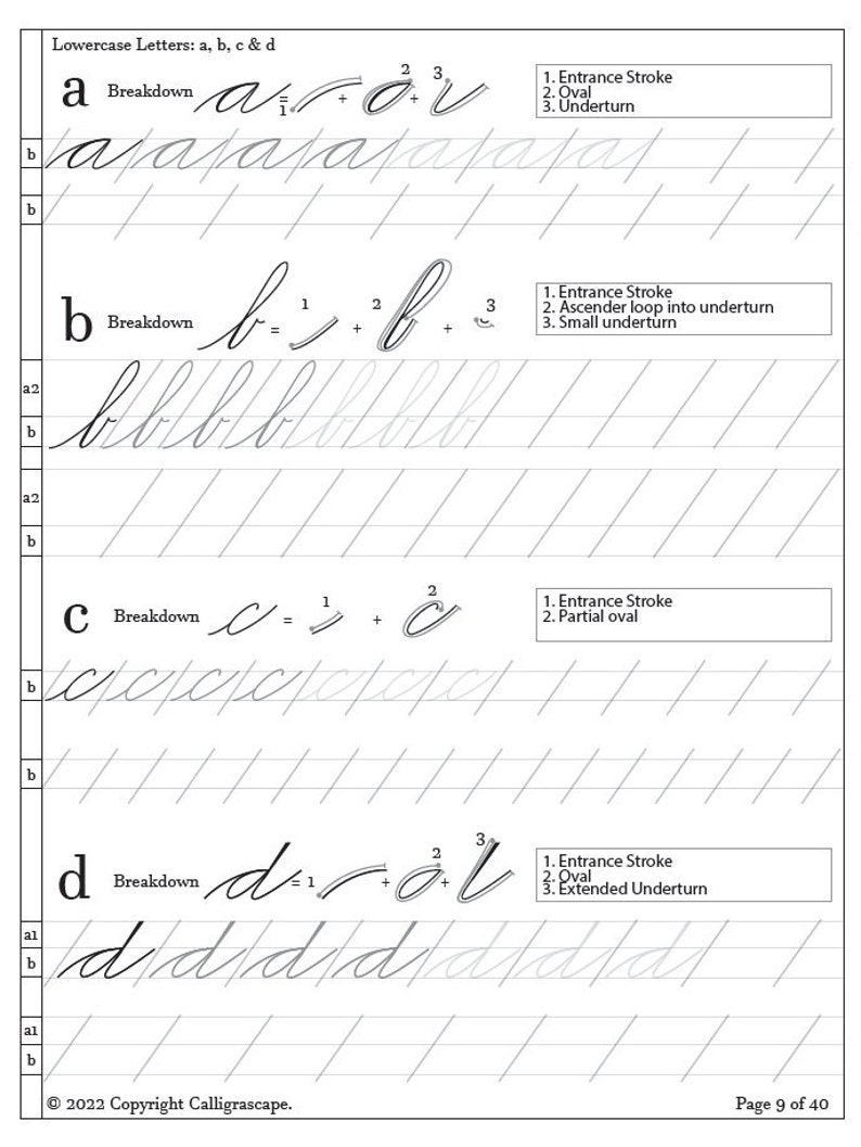 Master Class Spencerian Practice Sheets: From Basic Strokes to Complete Compositions image 2