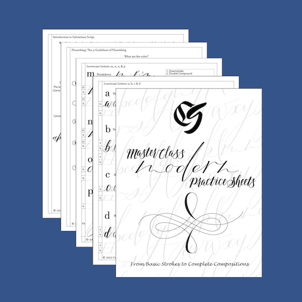 Master Class Modern Practice Sheets: From Basic Strokes to Complete Compositions