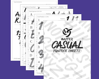 Master Class Casual Brush Practice Sheets