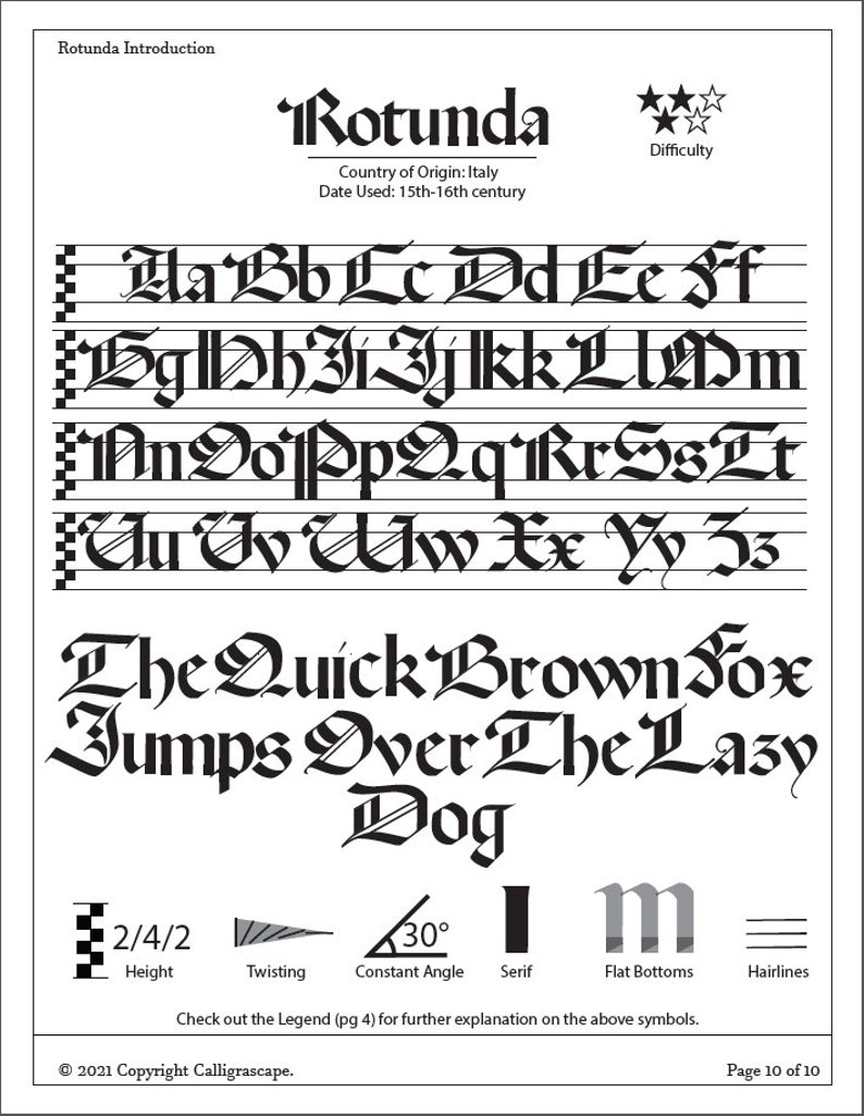 An example introduction page for the Rotunda script