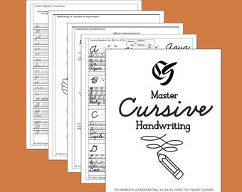 Master Cursive Handwriting Practice Sheets: Improve Clarity, and Hand Steadiness
