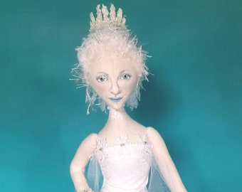 Cloth doll, soft sculpture The Ice Queen