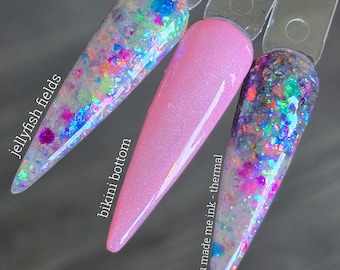 Kwallenvelden / Bikinibroekje / You Made Me Ink - acrylnagelpoeder - glans - schilfers - thermisch - nagels - dippoeders