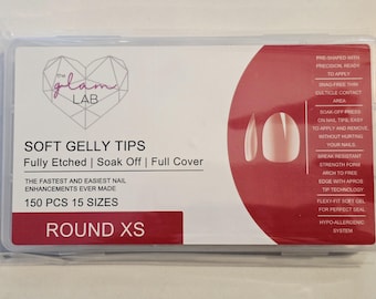 Round Full Coverage Gelly Tips - XS