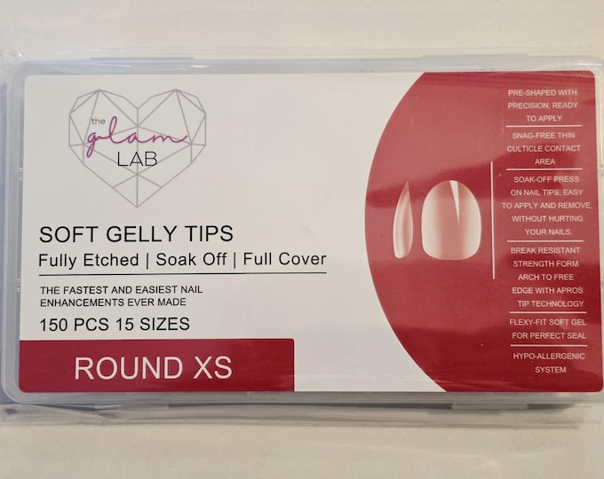 Round Full Coverage Gelly Tips - XS