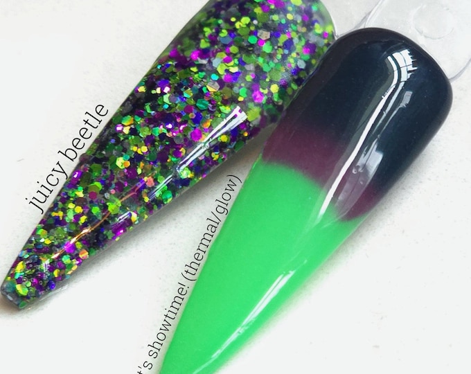 Juicy Beetle / It's Showtime! (thermal) - Acrylic Nail Dip Powders