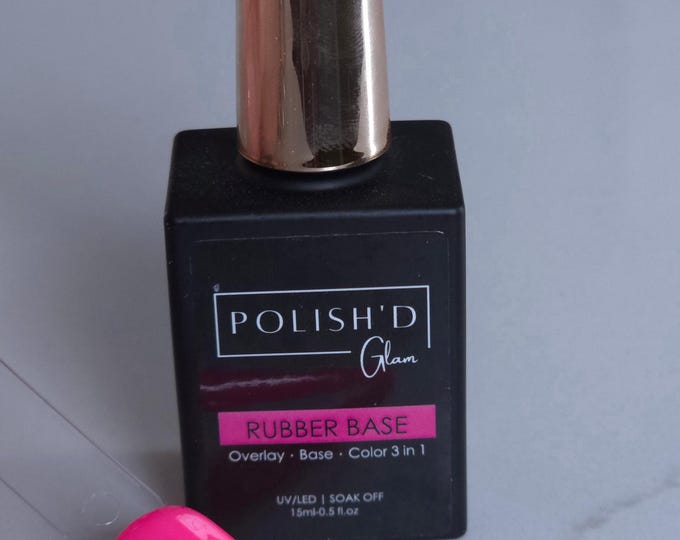 Rubber Base Gel - Topless Tropics (neon pink)
