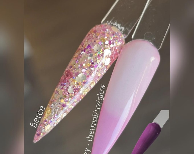 Fierce / Sassy (uv/thermal) - Acrylic Nail Dip Powders