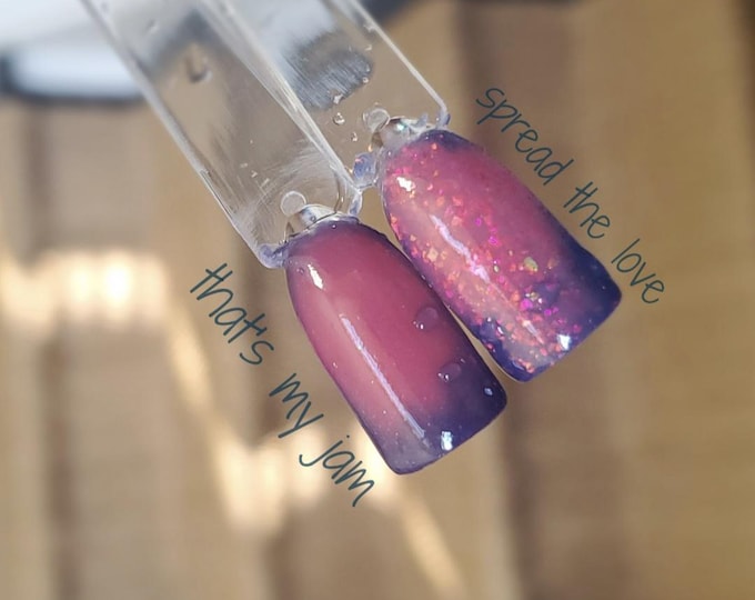 That's My Jam (thermal) / Spread The Love (thermal) - Acrylic Nail Dip Powder, Thermal