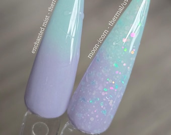 Moon-icorn / Enchanted Mist (uv/thermal) - Acrylic Nail Dip Powder - Nails - Dip Powders