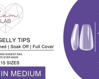 Coffin Full Coverage Gelly Tips - Medium