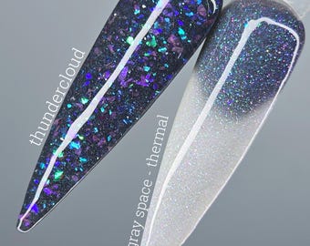 Duo Extras - Thundercloud/Grauraum (thermisch) - Acrylic Nail Dip Powder - Shimmer - Nails - Dip Powders