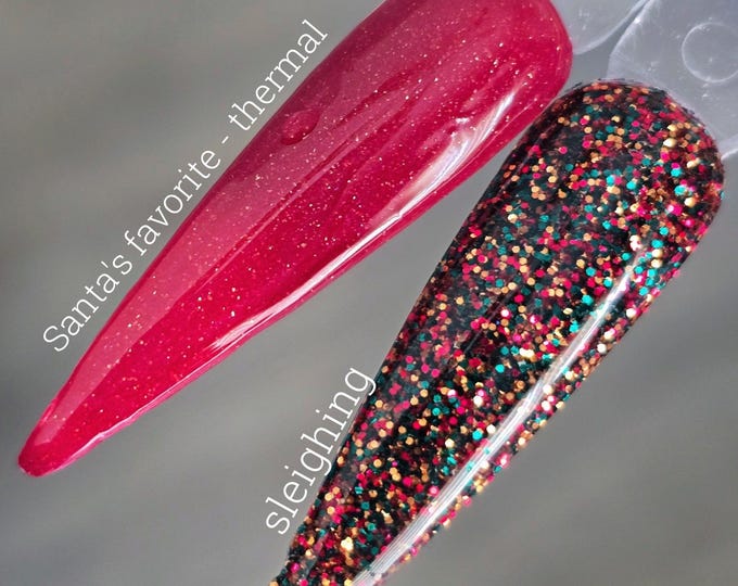 Santa's Favorite (thermal) / Sleighing - Acrylic Nail Dip Powders
