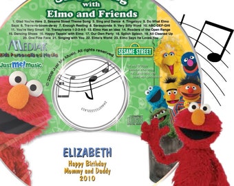 Personalized Kids Music CD -  Sesame Street - Elmo