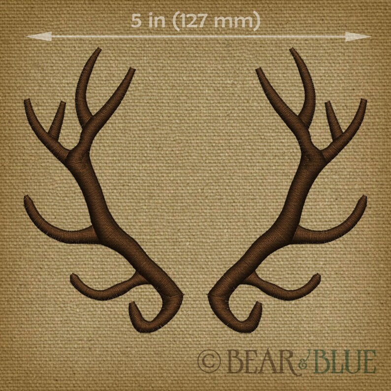 Elk antlers wildlife embroidery design one color 5 inches  etsy Elk antlers wildlife embroidery design one color 5 inches  etsy