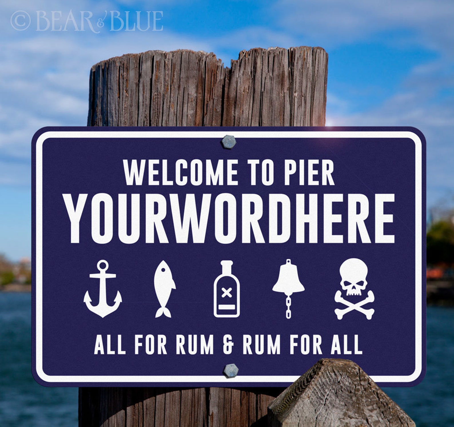 Fun Custom Outdoor Signs for Dock or Waterway Many Versions Etsy