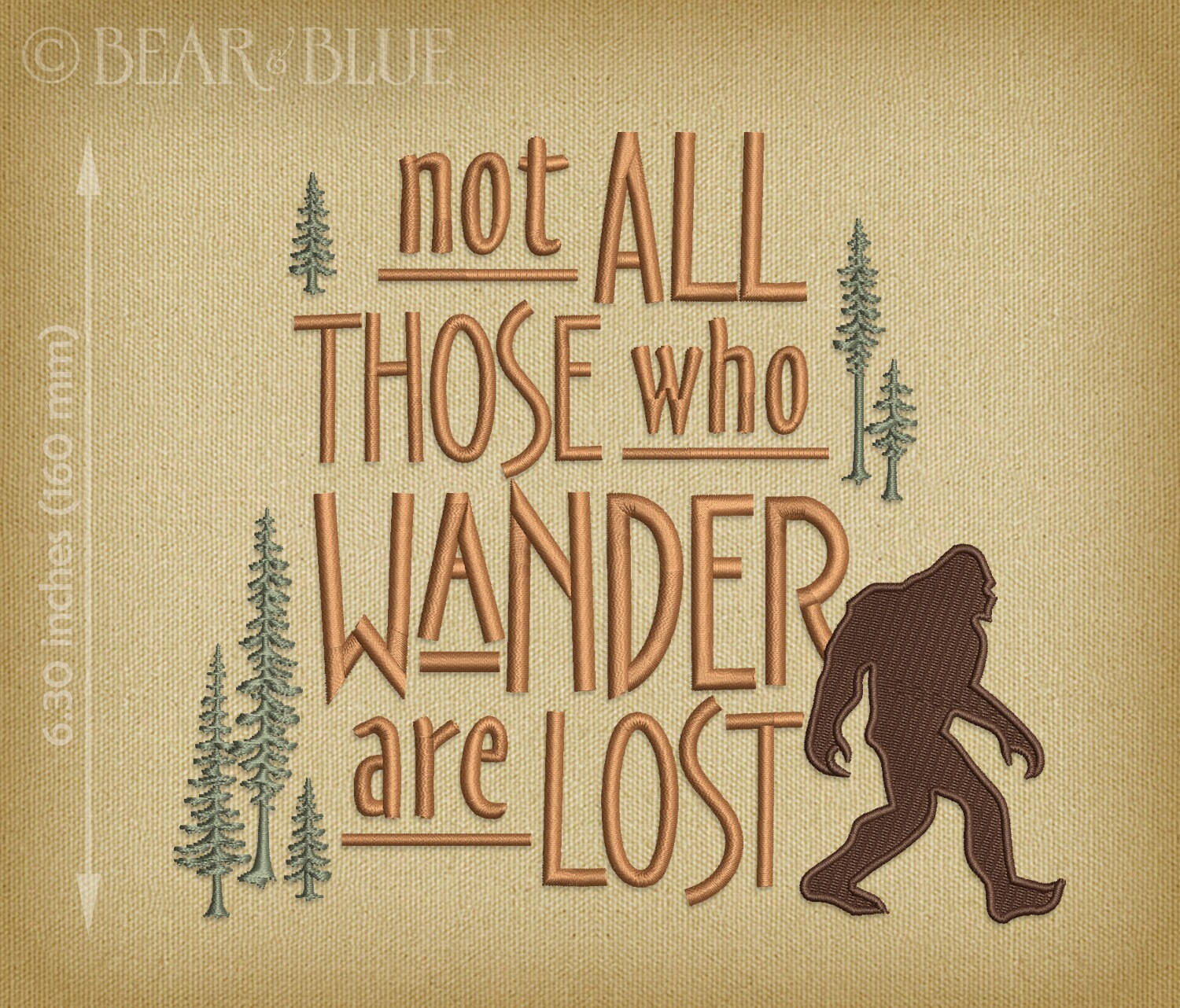 Bigfoot embroidery design not all those who wander are  etsy Bigfoot embroidery design not all those who wander are  etsy