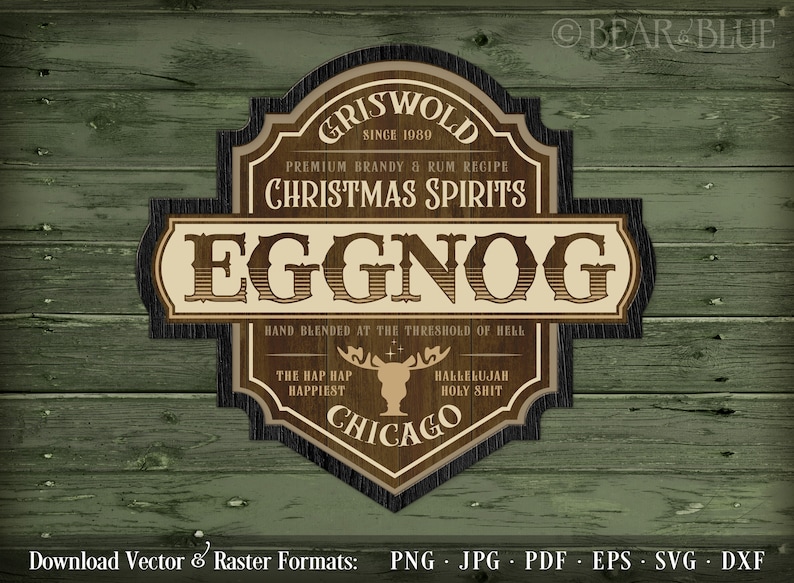 Christmas Vacation Clipart & SVG Cut Files for DIY Bar Sign | Etsy