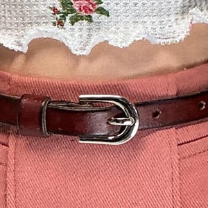 18 Inch Doll Belt – Brown with Silver Buckle, Doll Accessories