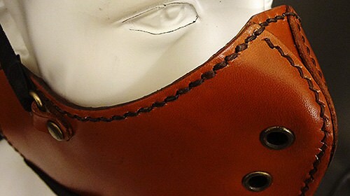 Motorcycle Mask EPSYLON Brown/motorcycle Mask/ Leather Mask/cafe Racer ...