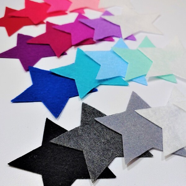 Die Cut Felt Stars Etsy