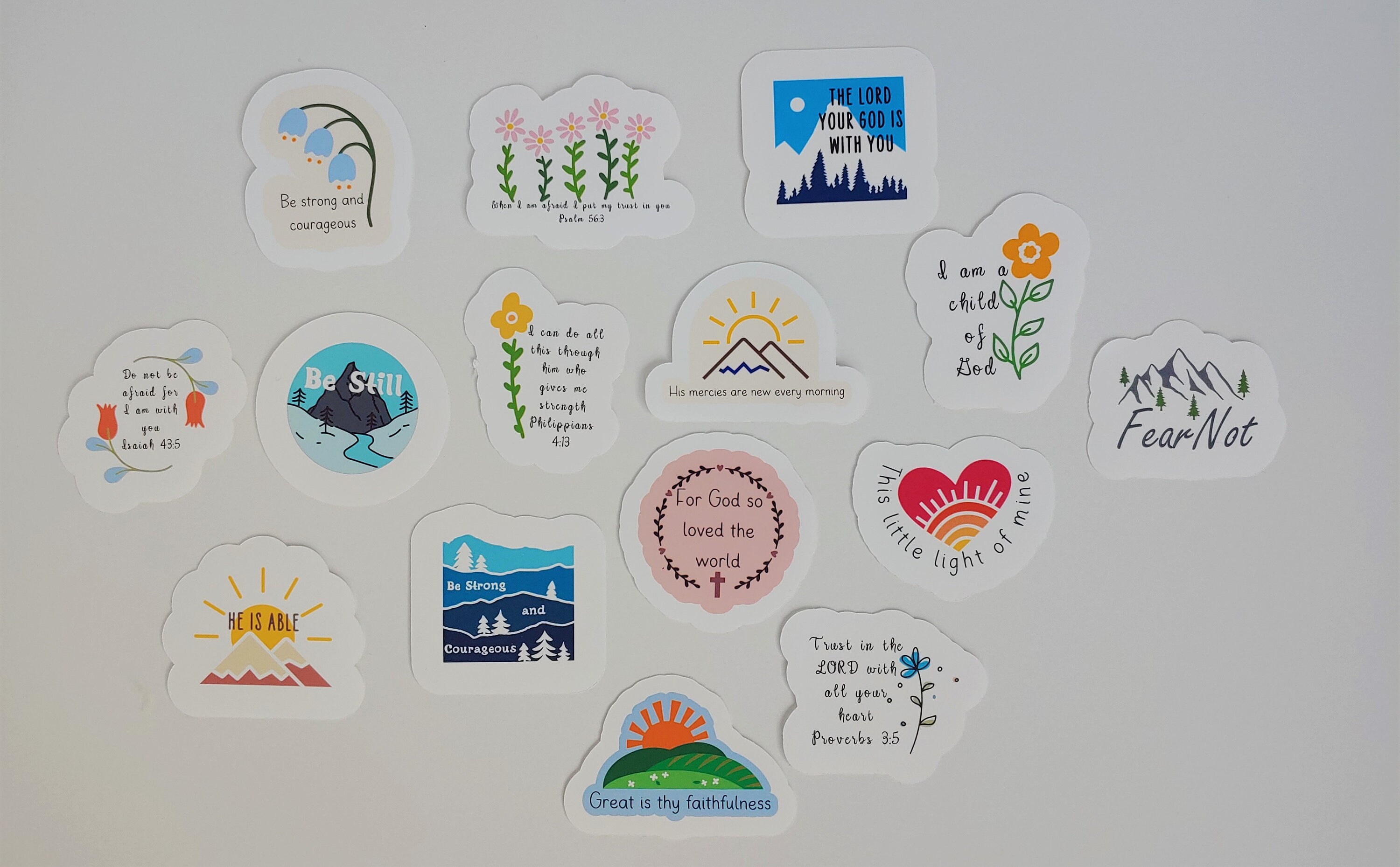 Inspirational Bible Verse Stickers: Waterproof Christian Decals - Etsy
