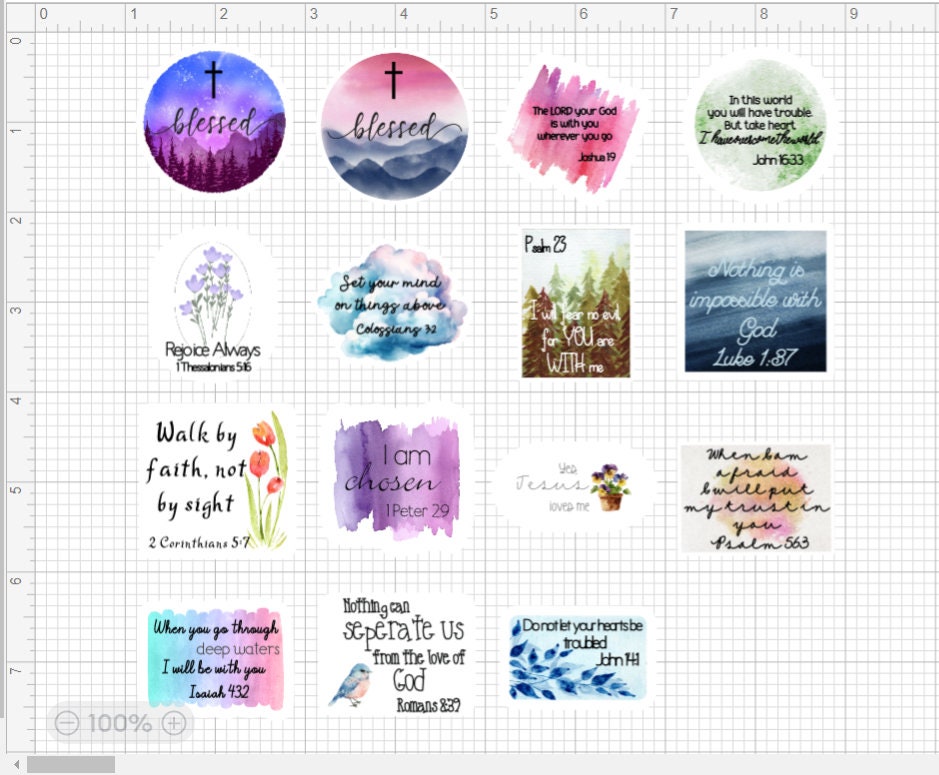Inspirational Bible Verse Stickers: Waterproof Christian Decals - Etsy
