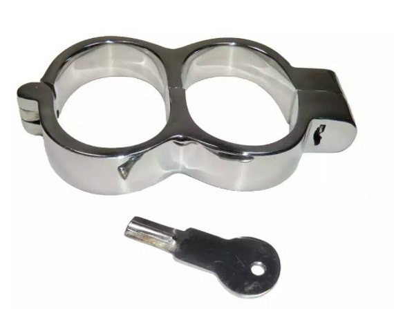 chrome handcuffs luxury irish 8 etsy