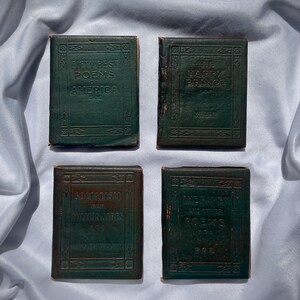Petite bibliothèque en cuir Livres des années 1920 | Edgar Allen Poe, George Bernard Shaw, poésie