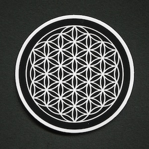 Flower of Life Sticker - 2.5&quot; Durable Vinyl Sticker - Weather Resistant - Sacred Geometry - Metaphysical, New Age, Hippie, Boho, Mystical