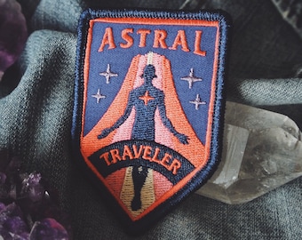 Astral Traveler Patch - Metaphysical Fashion Accessory - 3" Iron On Embroidered Patch - for Psychonauts & Dreamers