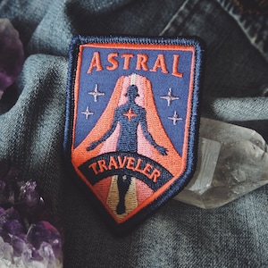 Astral Traveler Patch - Metaphysical Fashion Accessory - 3" Iron On Embroidered Patch - for Psychonauts & Dreamers