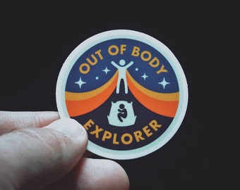 Out of Body Explorer Sticker - 2" Durable Vinyl Sticker - Metaphysical Accessory - Weather Resistant - For Lucid Dreamers & Astral Travelers