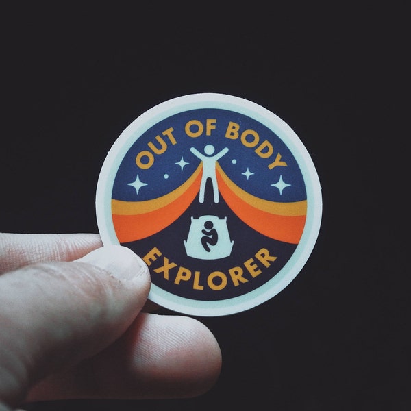 Out of Body Explorer Sticker - 2" Durable Vinyl Sticker - Metaphysical Accessory - Weather Resistant - For Lucid Dreamers & Astral Travelers