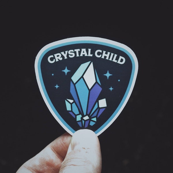 Crystal Child Sticker - 2.5" Durable Vinyl Sticker - Crystal, Indigo, Rainbow Child -  Weather Resistant - For Crystal Lovers & Rock Hounds