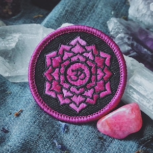 Crown Chakra Patch (Sahasrara) - 2&quot; Iron-on Embroidered Patch - 7th Chakra - Higher Consciousness, Transcendence, Universal Connection