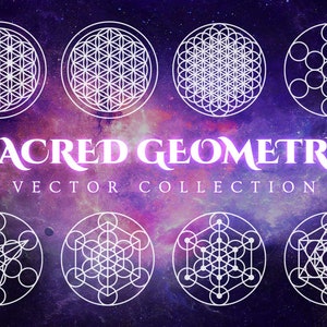 Sacred Geometry Vector Pack - 100+ Images for Adobe Illustrator or Photoshop - Decorative Ornamental Clip Art - Metaphysical Graphic Design