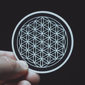 Flower of Life Sticker - 2.5" Durable Vinyl Sticker - Weather Resistant - Sacred Geometry - Metaphysical, New Age, Hippie, Boho, Mystical