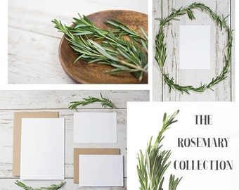Styled Stock Photography | The Rosemary Collection | Invitations with Kraft Envelope | Rosemary | Digital Images