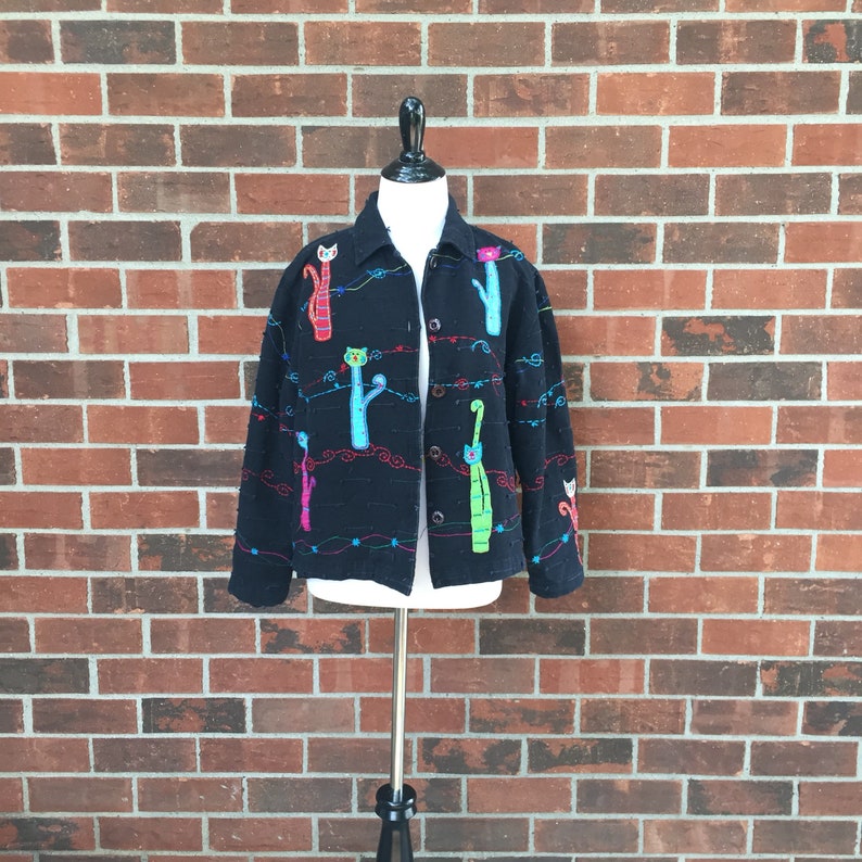 Cat Jacket, Vintage Cats, Keren Hart, Womens Unique Jackets, Wearable