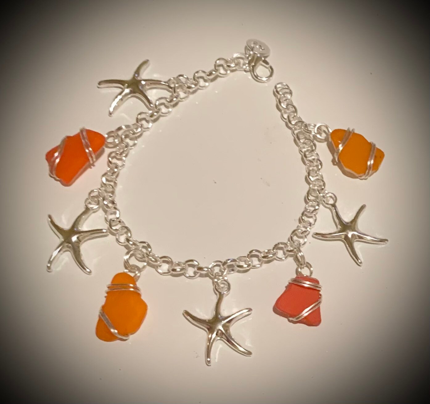 Genuine Sea Glass Bracelet Outer Banks Jewelry Silver Etsy