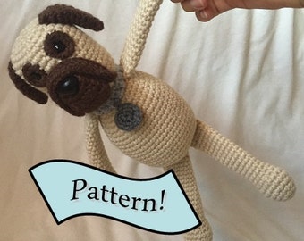 Wilder's mastiff puppy dog crochet pattern, amigurumi pattern, dog crochet pattern