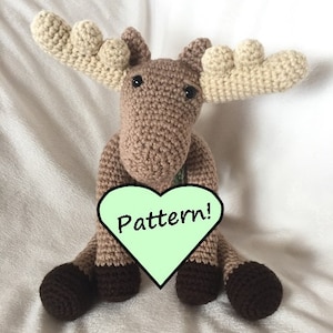 Enzo's Moose crochet pattern, moose crochet plush pattern, stuffed animal pattern, amigurumi pattern image 1