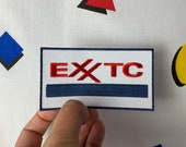 Embroidered EXXTC Ecstasy EXXON Parody Iron-On, Sew-on Patch