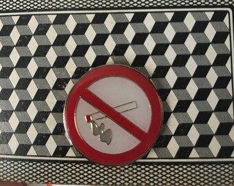 Vintage Deadstock Enamel No Smoking Pin