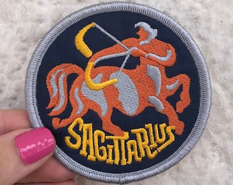 Sagittarius Zodiac Iron-On Circle Patch