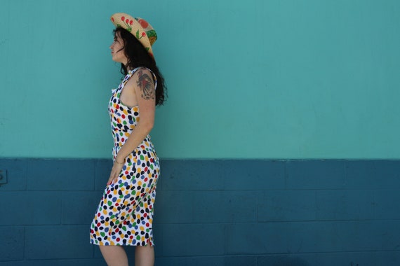 Vintage Polka Dot Open Back Dress